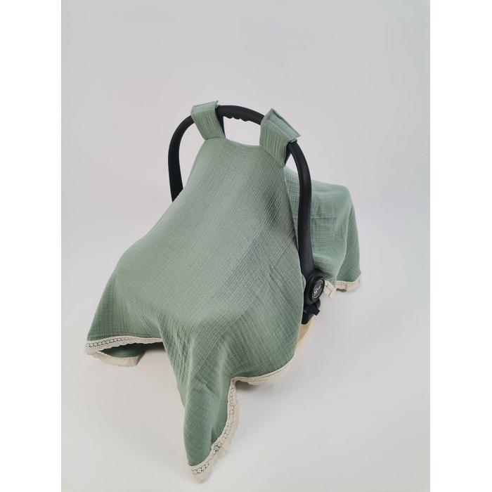 Puset örtüsü 4 kat yeşil müslin 