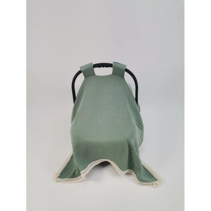 Puset örtüsü 4 kat yeşil müslin 