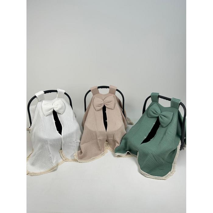 Puset örtüsü 4 kat beyaz müslin