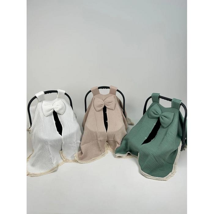 Puset örtüsü 4 kat bej müslin