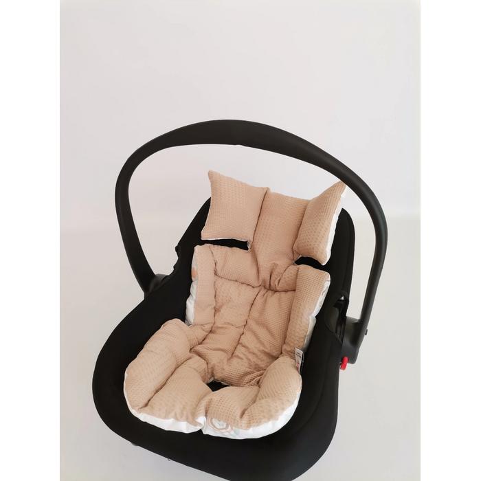 Puset örtüsü bej waffle pike - gökkuşaklı poplin