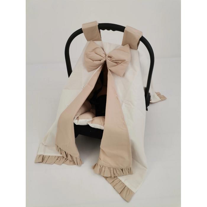 Puset örtüsü fırfırlı krem - bej poplin