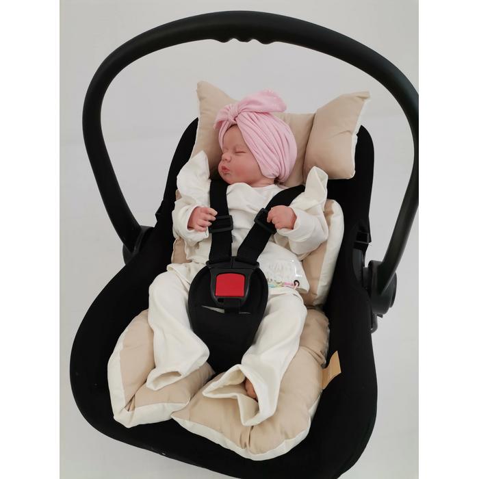 Puset örtüsü fırfırlı krem - bej poplin