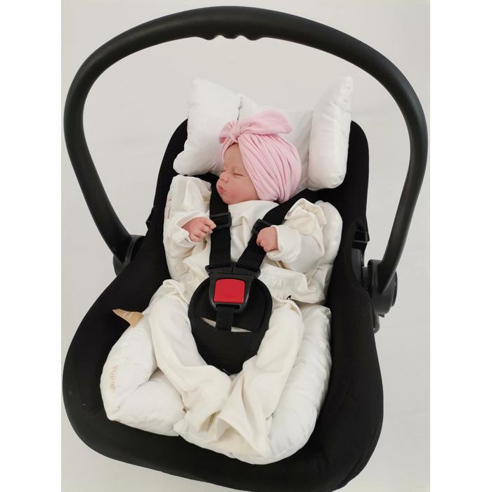 Puset örtüsü gökkuşaklı poplin - beyaz poplin