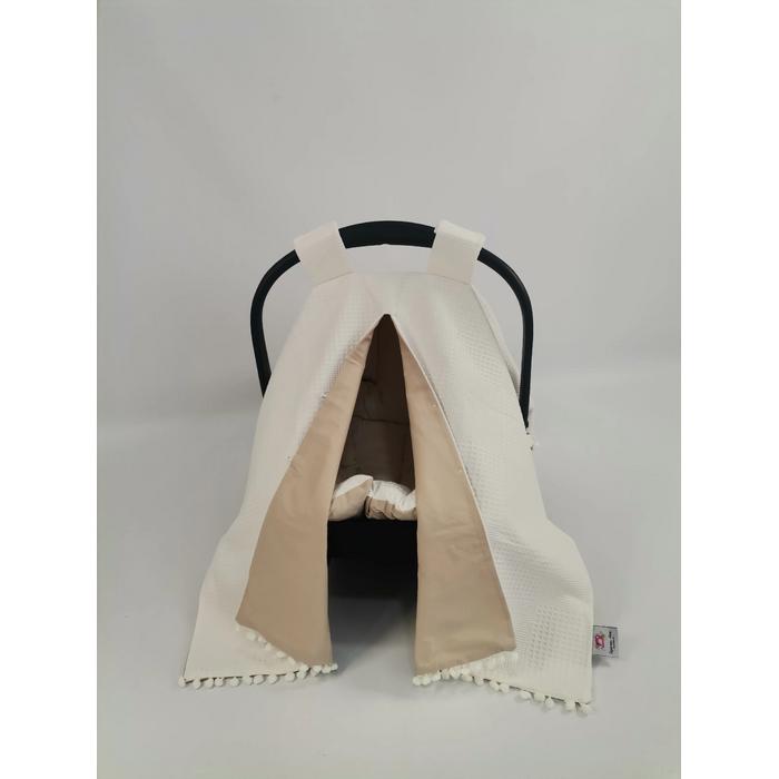 Puset örtüsü krem waffle pike - bej poplin