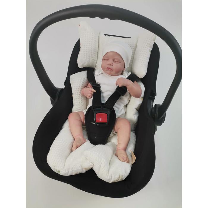 Puset örtüsü krem waffle pike - tavşanlı poplin