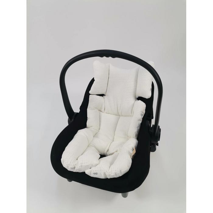 Puset örtüsü krem waffle pike - gümüş kalpli poplin