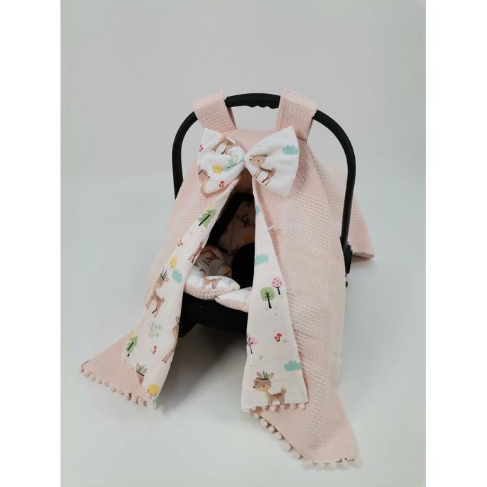 Puset örtüsü somon waffle pike - karacalı müslin