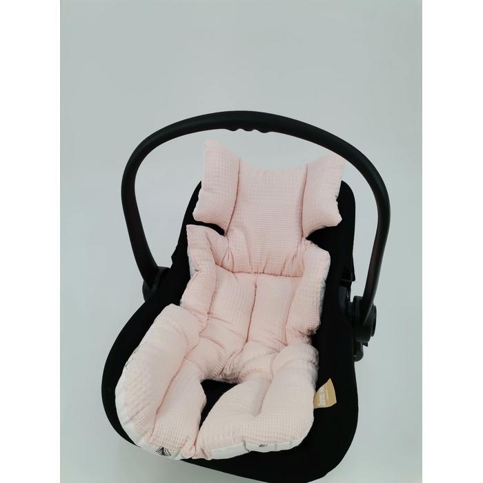 Puset örtüsü somon waffle pike - pembe tüylü poplin