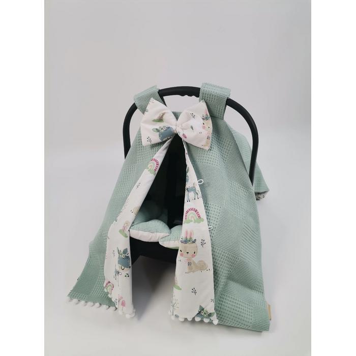 Puset örtüsü yeşil waffle pike - yeni ceylanlı poplin