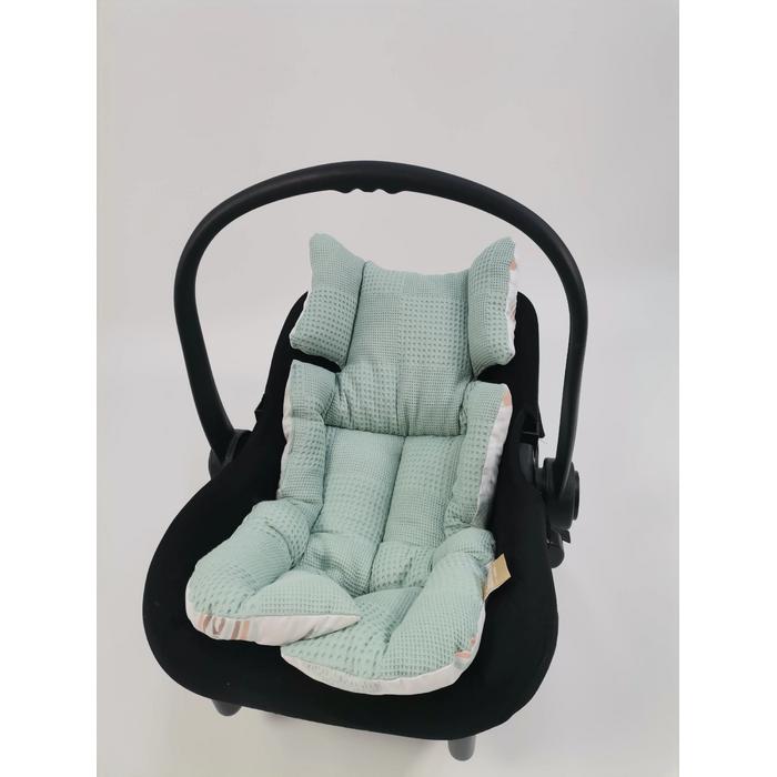 Puset örtüsü yeşil waffle pike - gökkuşaklı poplin