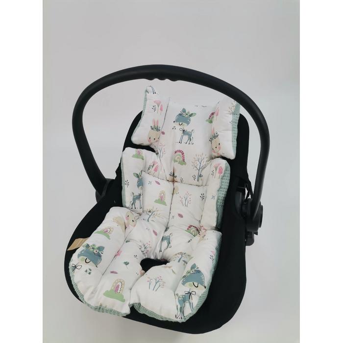 Puset örtüsü yeşil waffle pike - yeni ceylanlı poplin