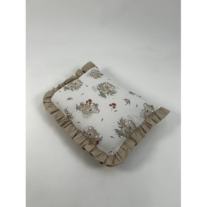 Sürpriz yastık  koala desenli poplin - bej poplin