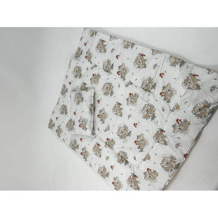 Sürpriz yastık  koala desenli poplin - bej poplin