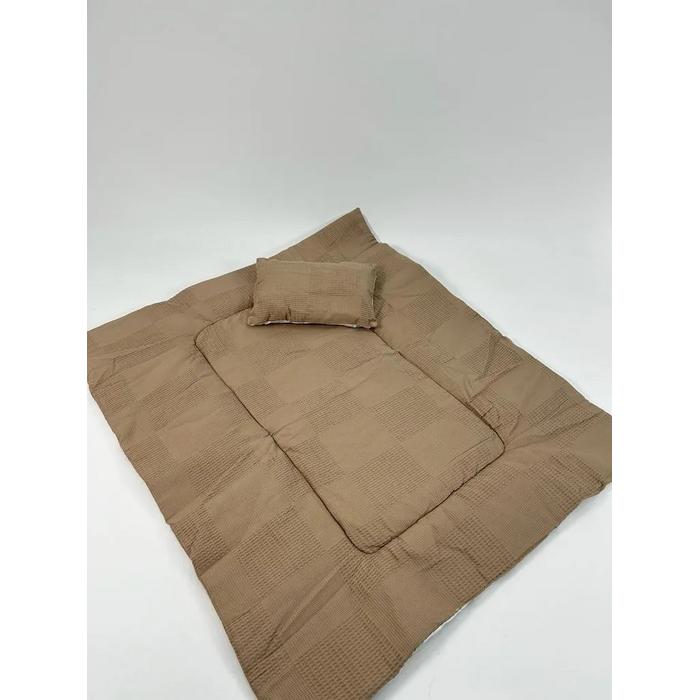 Sürpriz yastık bej waffle pike - gökkuşaklı poplin