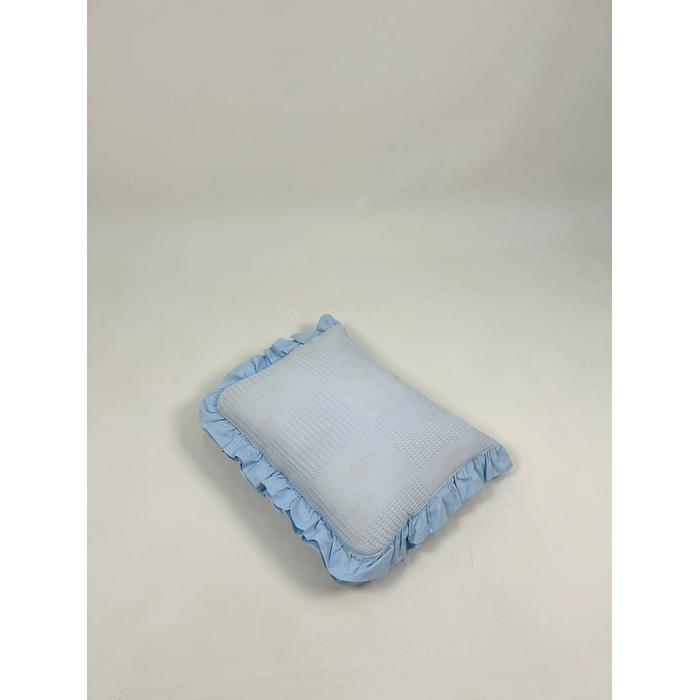 Sürpriz yastık mavi waffle pike - gökkuşaklı poplin