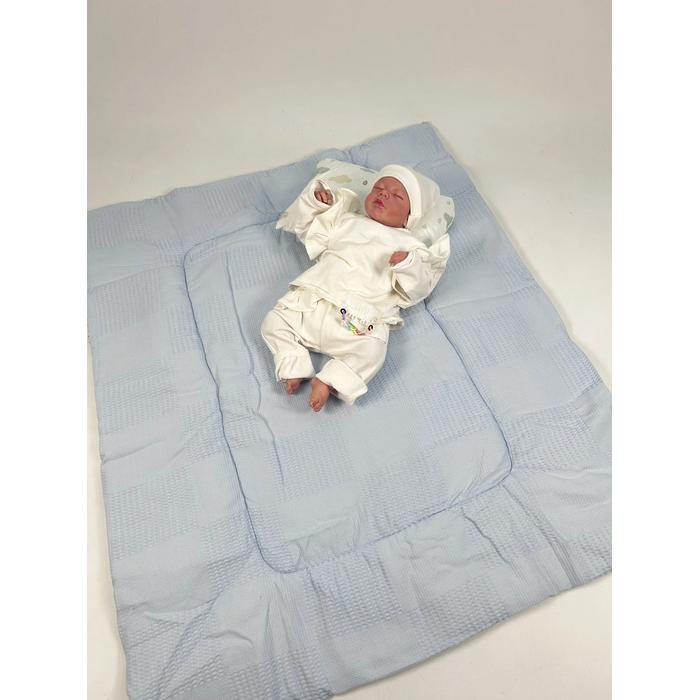 Sürpriz yastık mavi waffle pike - gökkuşaklı poplin