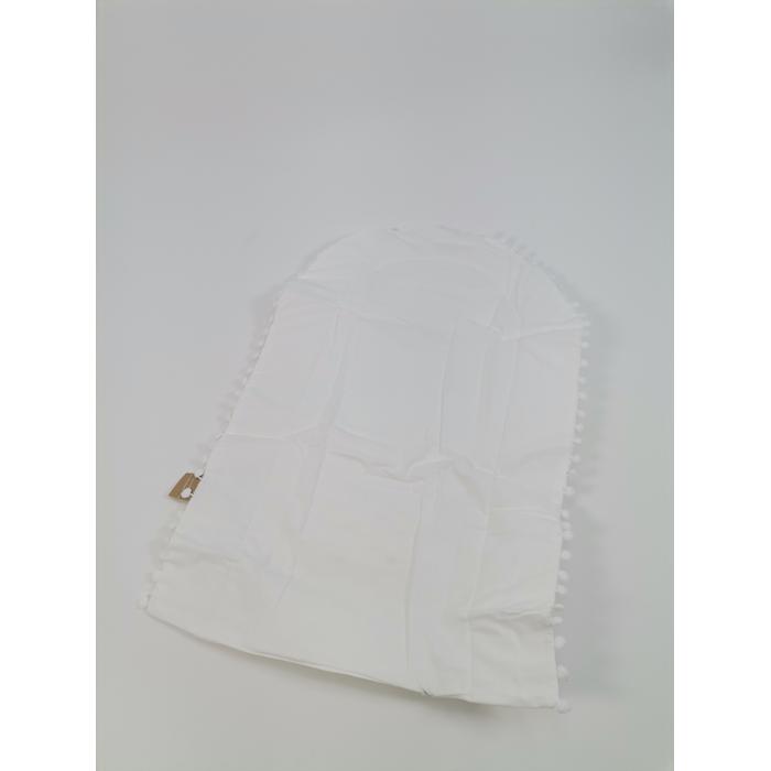 Yuvarlak babynest 9'lu set beyaz waffle pike - beyaz poplin