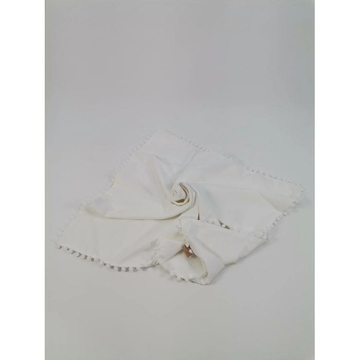 Yuvarlak babynest 9'lu set beyaz waffle pike - beyaz poplin