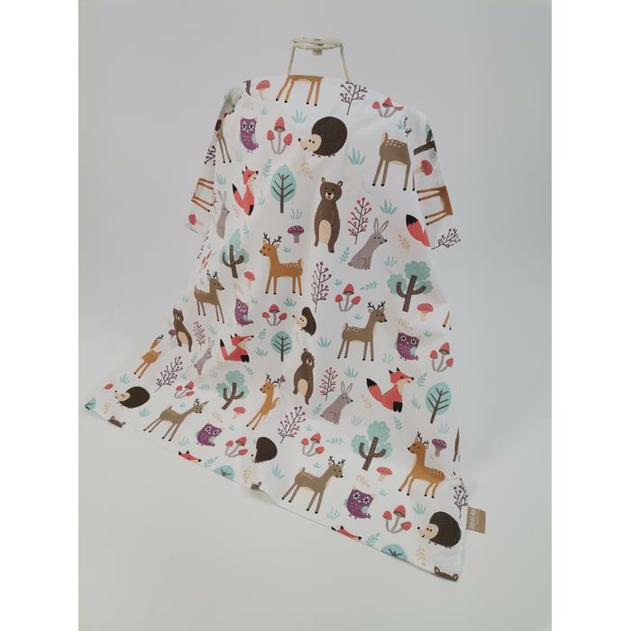 Yuvarlak babynest 9'lu set bej waffle pike - hayvan figürlü poplin