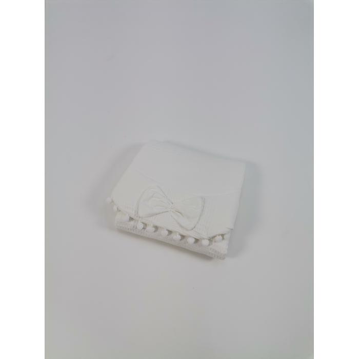 Yuvarlak babynest 9'lu set beyaz waffle pike - beyaz poplin