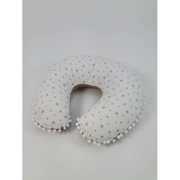 Yuvarlak babynest 9'lu set bej waffle pike - bej yıldızlı poplin