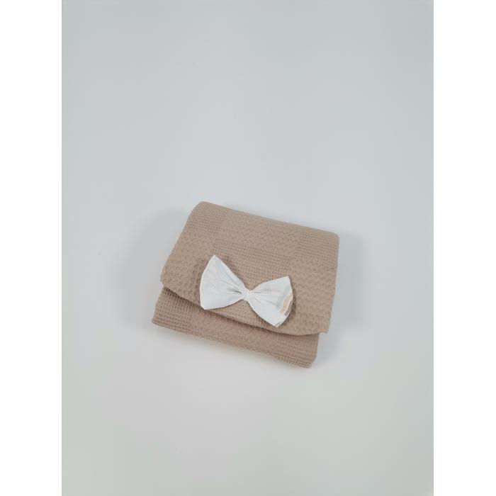 Yuvarlak babynest 9'lu set bej waffle pike - gökkuşaklı poplin