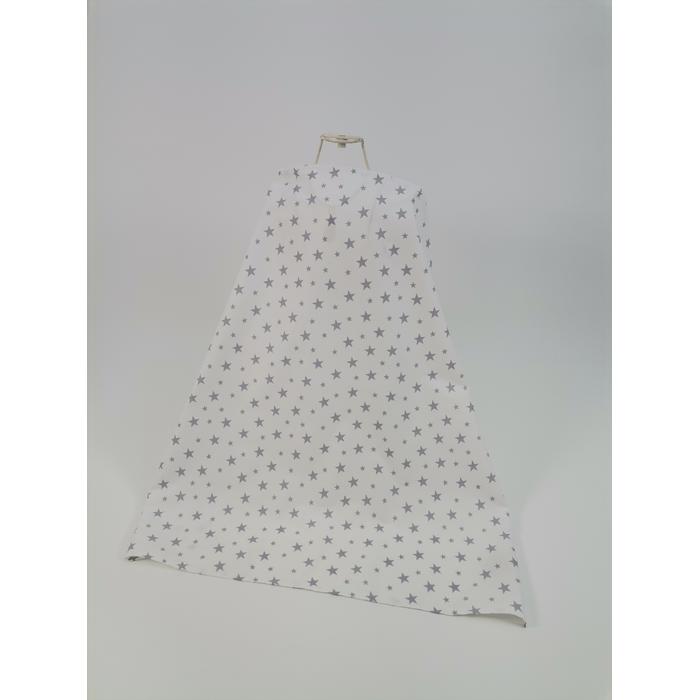 Yuvarlak babynest 9'lu set gri waffle pike - gri yıldızlı poplin