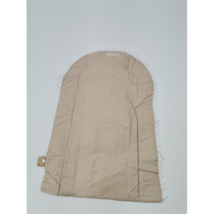 Yuvarlak babynest 9'lu set krem waffle pike - bej poplin