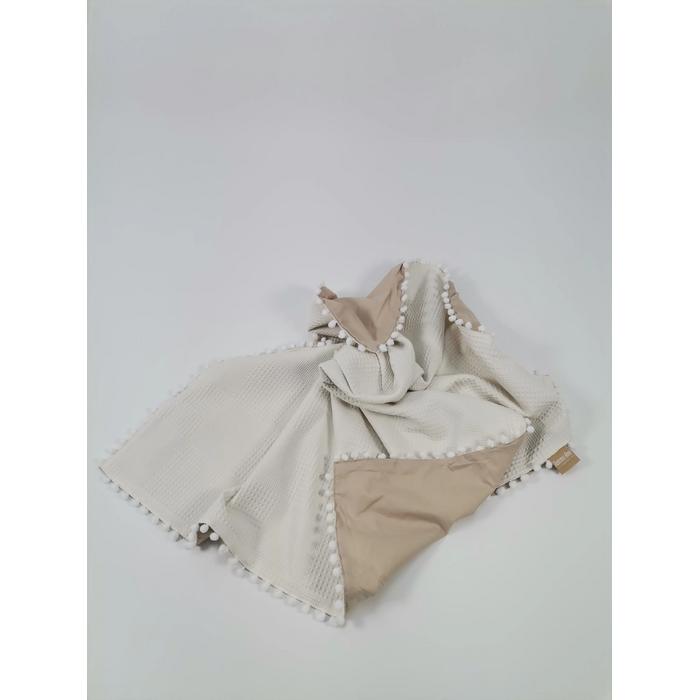 Yuvarlak babynest 9'lu set krem waffle pike - bej poplin