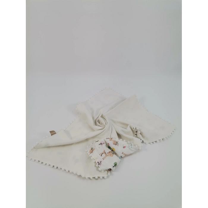 Yuvarlak babynest 9'lu set krem waffle pike - karacalı poplin