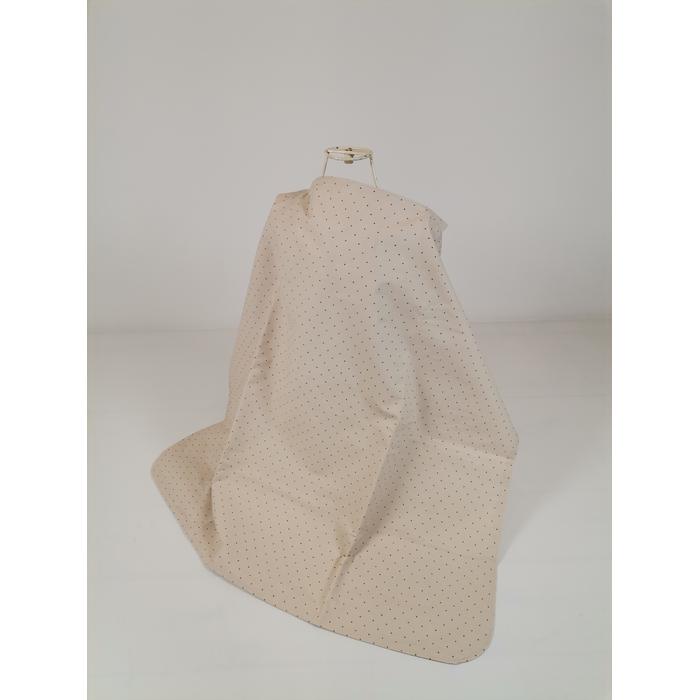 Yuvarlak babynest 9'lu set krem waffle pike - bej zemin üstü kahve rengi puantiyeli