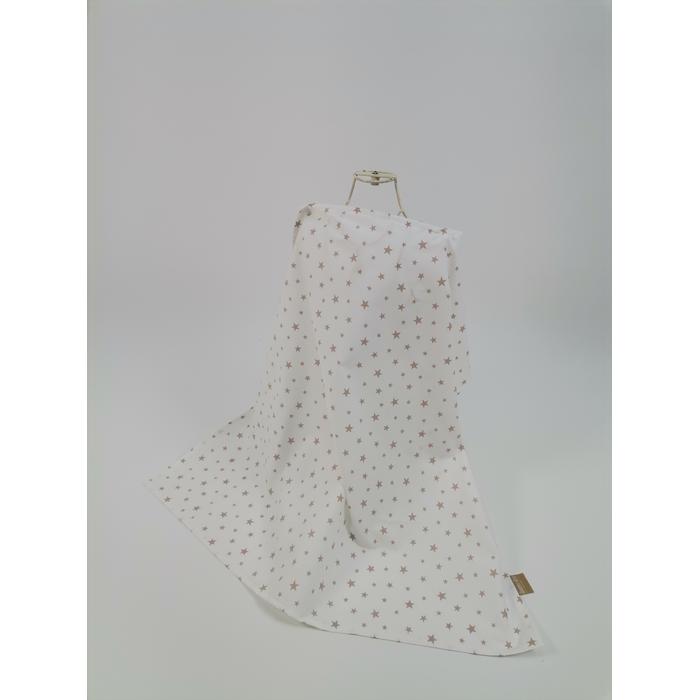 Yuvarlak babynest 9'lu set krem waffle pike - bej yıldızlı poplin