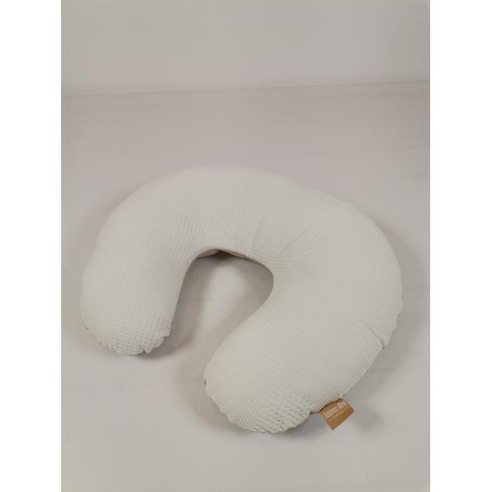 Yuvarlak babynest 9'lu set krem waffle pike - bej zemin üstü kahve rengi puantiyeli