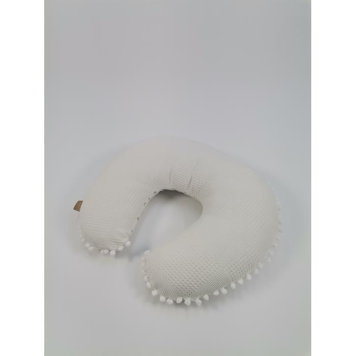 Yuvarlak babynest 9'lu set krem waffle pike - bej yıldızlı poplin