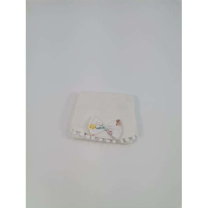 Yuvarlak babynest 9'lu set krem waffle pike - karacalı poplin