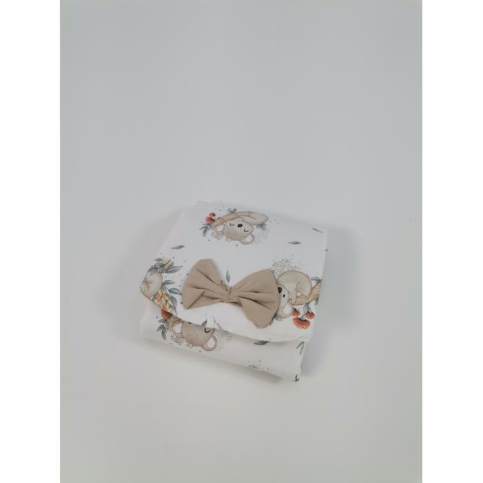 Yuvarlak babynest 9'lu set koala poplin - bej poplin
