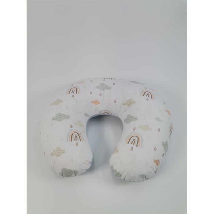 Yuvarlak babynest 9'lu set mavi waffle pike - gökkuşaklı poplin