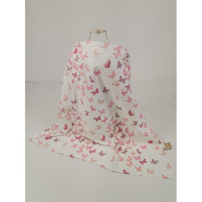 Yuvarlak babynest 9'lu set pudra pembe waffle pike - pudra kelebekli poplin