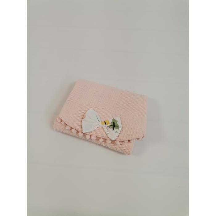 Yuvarlak babynest 9'lu set somon waffle pike - karacalı poplin