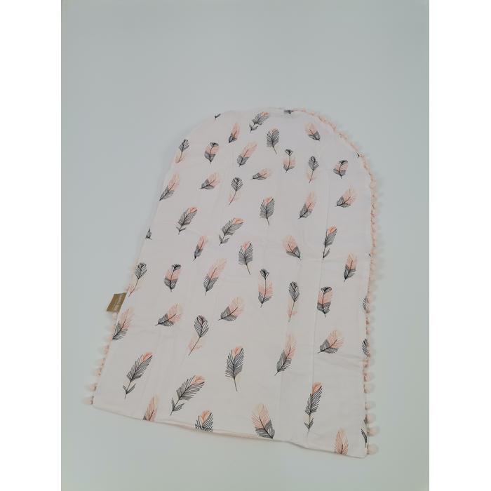 Yuvarlak babynest 9'lu set somon waffle pike - pembe tüylü poplin