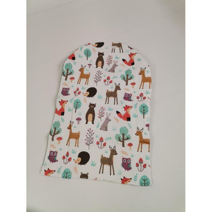 Yuvarlak babynest 9'lu set yeşil waffle pike - hayvan figürlü müslin