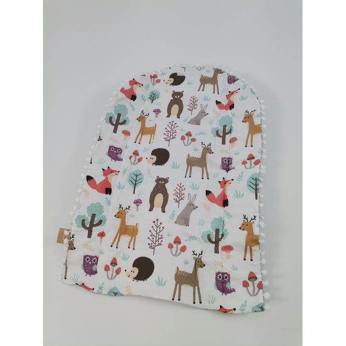 Yuvarlak babynest 9'lu set yeşil waffle pike - hayvan figürlü poplin