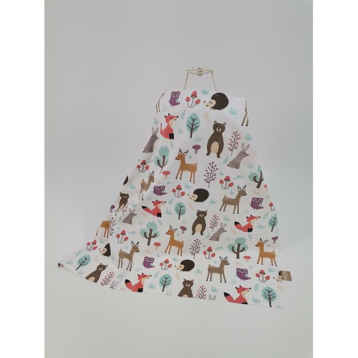 Yuvarlak babynest 9'lu set yeşil waffle pike - hayvan figürlü poplin