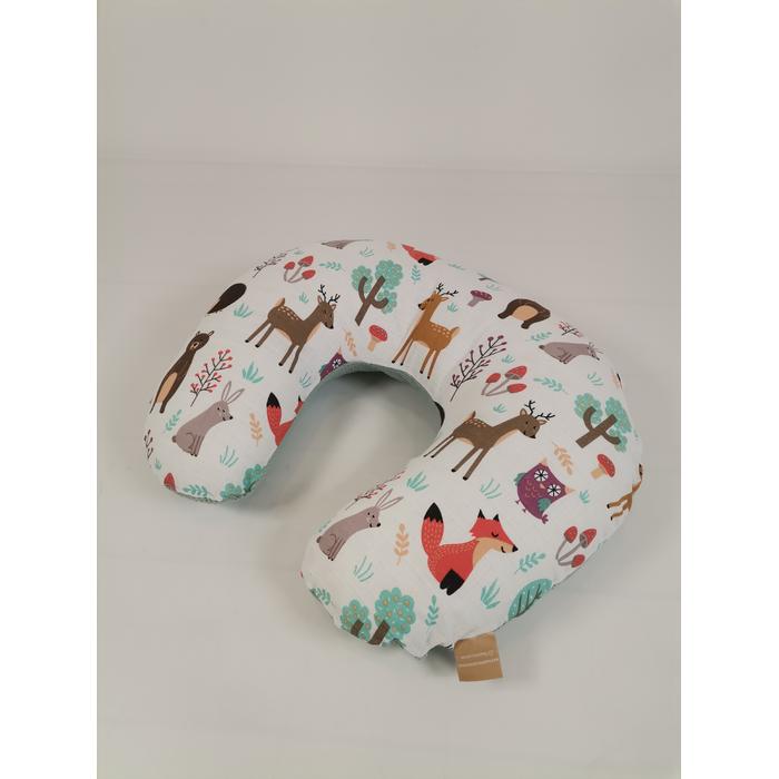 Yuvarlak babynest 9'lu set yeşil waffle pike - hayvan figürlü müslin