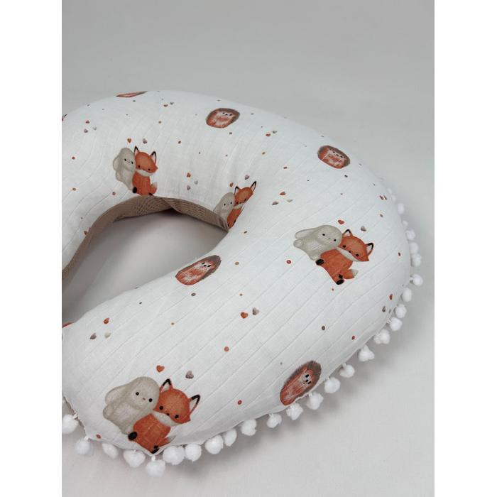 Babynest 8'li set bej waffle pike - tavşan tilki kirpi desenli müslin