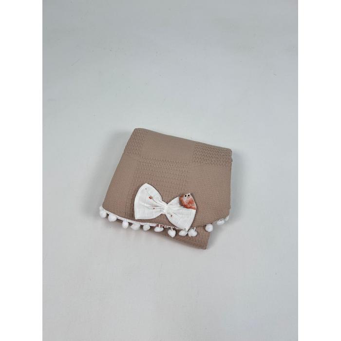 Babynest 8'li set bej waffle pike - tavşan tilki kirpi desenli müslin