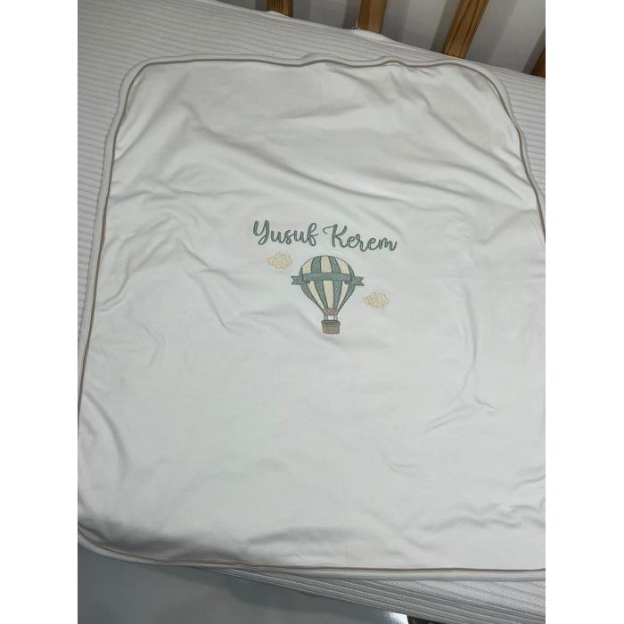 Bej Biyeli Penye Tulum takımı ve battaniye 