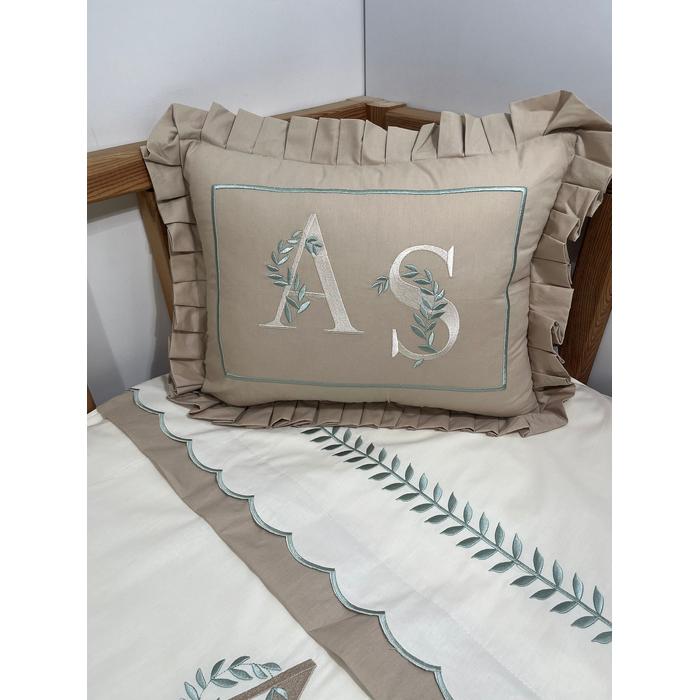 Nevresim takımı 4 parça krem poplin - bej poplin 2