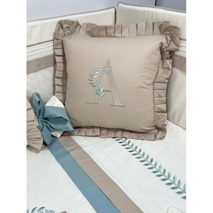 Nevresim takımı 5 parça krem poplin - bej poplin 2